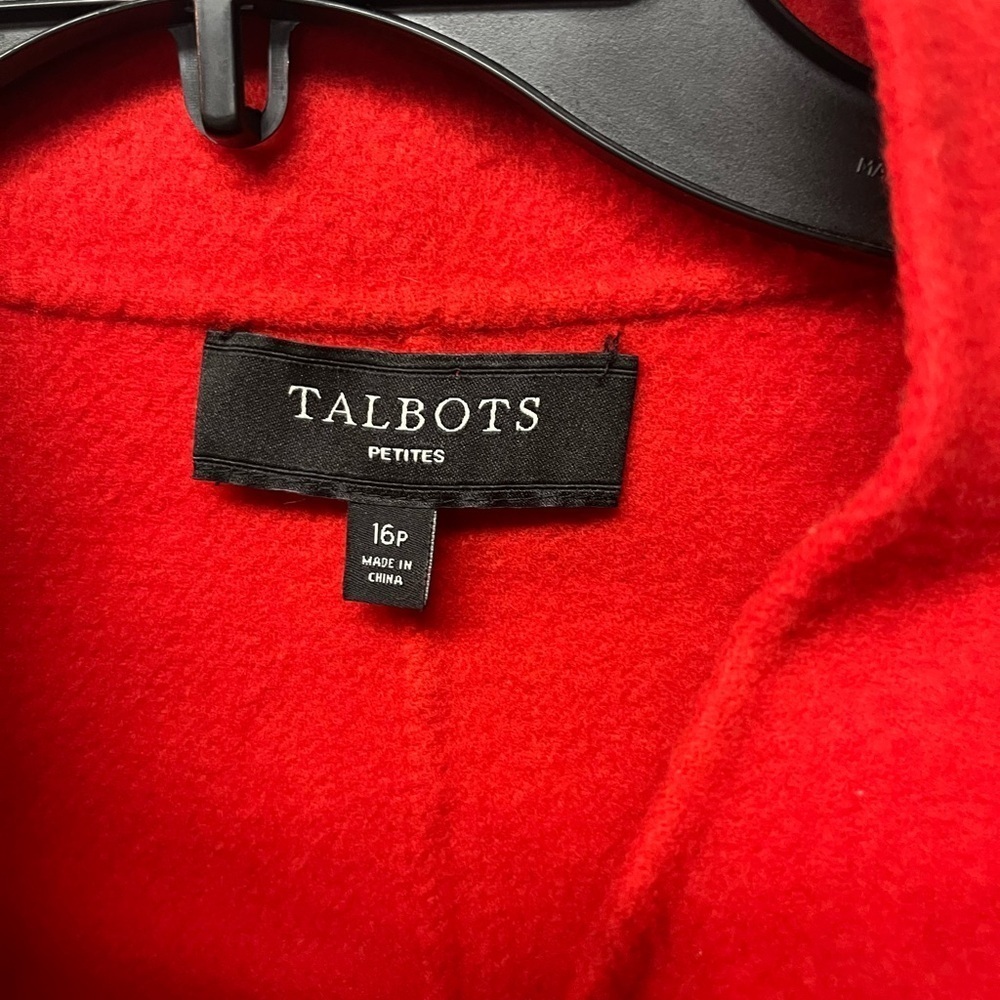 Talbots Women's Vibrant Red/Orange hue Blazer. Size 16p - Picture 3 of 5